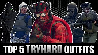 Top 5 TRYHARD Outfits  GTA Online [upl. by Enylhsa]