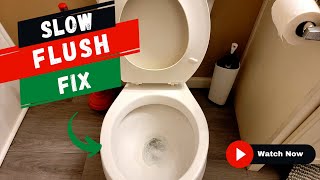 How To Fix A Slow Draining Toilet Without A Plunger [upl. by Bilski478]