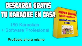 Karaoke Gratis Descargar 180 pistas Profesionales y Programa [upl. by Weisberg]