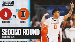 Illinois vs Duquesne  Second Round NCAA Tournament extended Highlights [upl. by Bessy713]