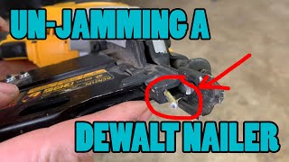 Unjamming the DeWalt Cordless Brushless FRAMING NAILER [upl. by Ecirtram]