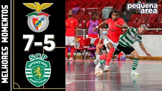 Benfica 7x5 Sporting  Highlights  Resumo  futsal 2º jogo [upl. by Lleira]