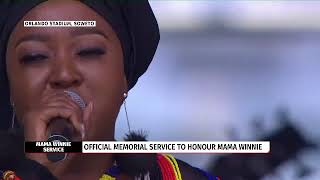 Brenda Mtambo performs Thina Sizwe at Winnie Mandela Memorial [upl. by Avalsorim178]