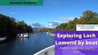 Exploring Loch Lomond Scotland by sightseeing boat  Balloch Castle and Country Park [upl. by Schreck637]