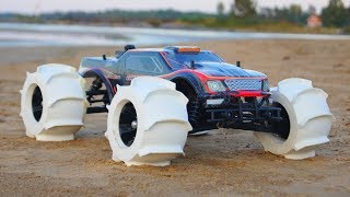 NEW 3D Printed RC Car Tires  Driving on Water [upl. by Ilime934]