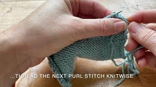 Tubular bind off starting with a purl [upl. by Werd861]