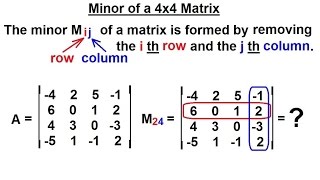 Linear Algebra Ch 2  Determinants 21 of 48 The Minor of a Matrix 4x4 [upl. by Mazel548]