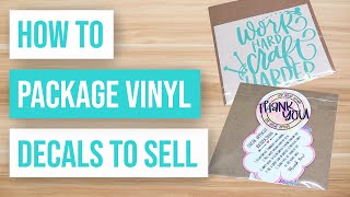 ❤️ How to Package Vinyl Decals to Sell [upl. by Yeoz]