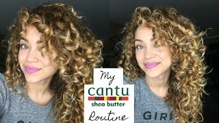 My Cantu Routine  Curly Hair [upl. by Yejus]