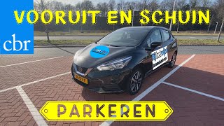 Vooruit inparkeren  Schuin parkeren  CBR Praktijkexamen bijzondere verrichtingen [upl. by Haeluj]