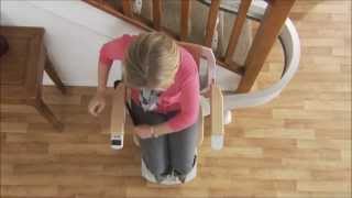 Acorn 180 Curved Stairlift Demonstration [upl. by Atilrep]