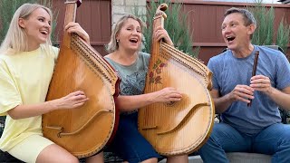 Mother Father and Daughter Singing Beautiful Ukrainian Song [upl. by Erastatus]