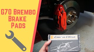 EASY Step by Step Brembo Brake Pad Replacement  Genesis G70 [upl. by Zakaria]