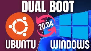 How to Dual Boot Ubuntu 2004 LTS and Windows 10  UEFI Linux [upl. by Kerry]