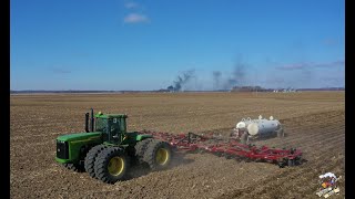 2020 Field Work Begins  John Deere 8400R amp 9520 Tractors in action [upl. by Kliman967]