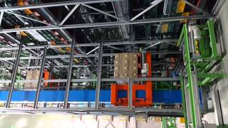 Automatic storage warehouse  Shuttle rack system 20 degrees [upl. by Cassell849]