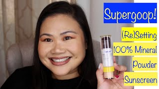 Supergoop ReSetting 100 Mineral Powder SPF 35  Wear Test  Over 35 [upl. by Ingra45]