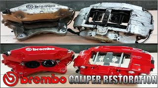 25 Year Old Brembo Brake Caliper Restoration  Rebuild [upl. by Annaiviv]