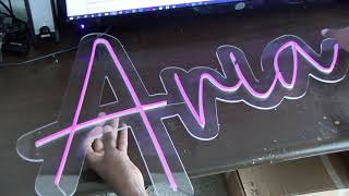 LED neon Sign with clear acrylic backer [upl. by Davenport]