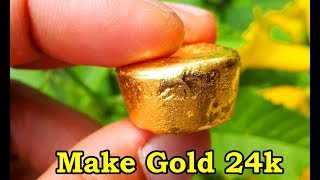 How to make gold 24k Teach process gold refining 9999 tips refine gold scrap fine gold recovery [upl. by Rehnberg]