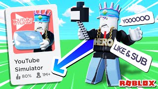 i made a YOUTUBE SIMULATOR GAME in ROBLOX [upl. by Brod]