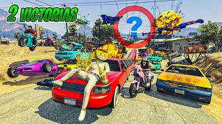 EL ÚLTIMO EXPLOTA CON COCHES ALEATORIOS DOBLE VICTORIA INCREIBLE  GTA 5 ONLINE [upl. by Ferrand]