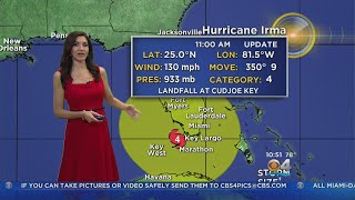 11AM Advisory Hurricane Irma Moves Over South Florida [upl. by Venetis]