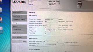 Lexmark scan to email setup with gmail [upl. by Eziechiele9]