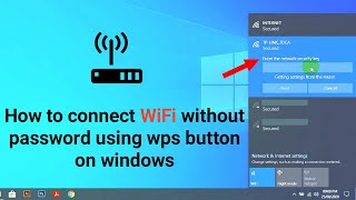 How to connect WiFi without password using wps button on PC [upl. by Bravar]