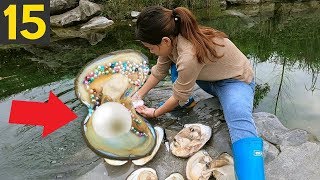 15 BIGGEST Pearl Finds from Oysters [upl. by Chaddy979]