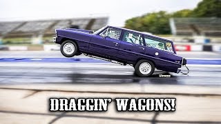 DRAGGIN WAGONS STATION WAGON MONTAGE BYRON DRAGWAY RT66 CORDOVA RACEWAY [upl. by Kcitrap622]