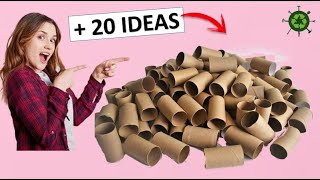 DE 20 MANUALIDADES GENIALES CON ROLLOS DE PAPEL HIGIÉNICO RECICLAJE [upl. by Oinotnaocram106]