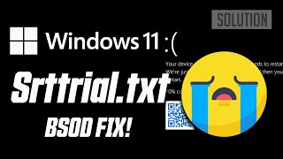 SrtTrailtxt Windows 11 FIX  How to Fix C WindowsSystem32LogFilessrtSrtTrailtxt [upl. by Zsamot]