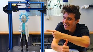 AWESOME 3D Printed Rick Sanchez  Creality CR10 Print [upl. by Rehprotsirhc583]