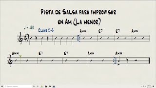 Pista de Salsa para improvisar en Am La menor  Sonido profesional [upl. by Haldi]