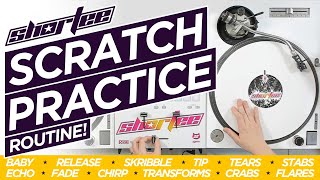 DJ SCRATCH PRACTICE ROUTINE ★ 12 Scratch Techniques  QampA Scratch Drill Improve Your Scratching [upl. by Merce]