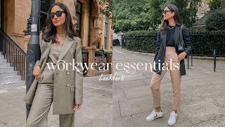 WORKWEAR ESSENTIALS AND OUTFIT IDEAS  LOOKBOOK [upl. by Farkas]