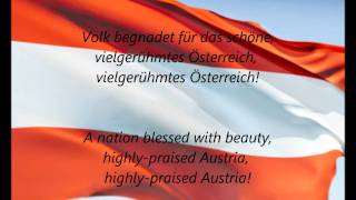 Austrian National Anthem  quotBundeshymnequot DEEN [upl. by Fablan]