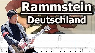 Rammstein  Deutschland  Guitar Tabs Tutorial [upl. by Ameehsat]