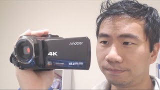 Andoer 4K 48MP Handheld Video Camera Camcorder Review [upl. by Eniwtna370]