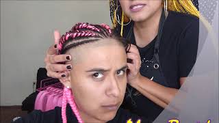 Trenzas pegadas de raiz CORNROWS AlmaBraids [upl. by Eekram]