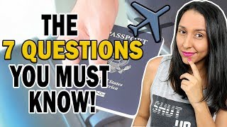 Customs amp Immigration 7 QUESTIONS English At The Airport [upl. by Mattah]