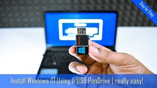 How to Install Windows 10 From USB Flash Drive Complete Tutorial [upl. by Dnalkrik]