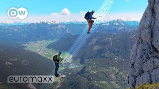 Climbing 700 m Above The Abyss Stairway To Heaven In Austria  Axel On The Edge [upl. by Dowski727]