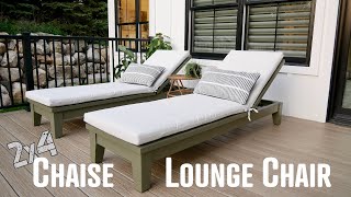 Outdoor Chaise Lounge Chairs made from 2x4s mostly [upl. by Stevana]