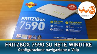 CONFIGURARE FRITZBOX 7590 CON WINDTRE  parametri voip [upl. by Oag]