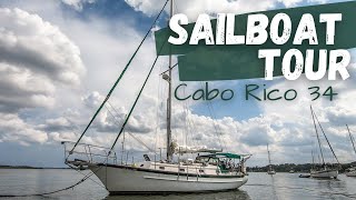 Full BOAT TOUR Selfsufficient off grid 37ft Liveaboard Bluewater Sailboat  Log 20 [upl. by Ylebmik]