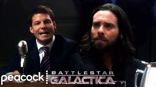 Battlestar Galactica  Lee Adama Defends Gaius Baltar [upl. by Neelyaj]