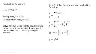 Solow Growth Model Part II How to Solve for Steady State [upl. by Ylrak107]