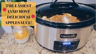 HOW TO MAKE CROCKPOT APPLESAUCE 2018  EASY HOMEMADE APPLESAUCE RECIPE 2018 [upl. by Hoffer865]